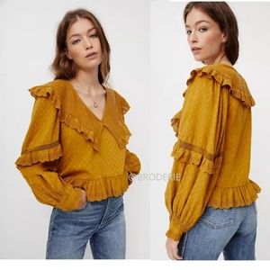 Anthropologie Frieda Ruffled Blouse